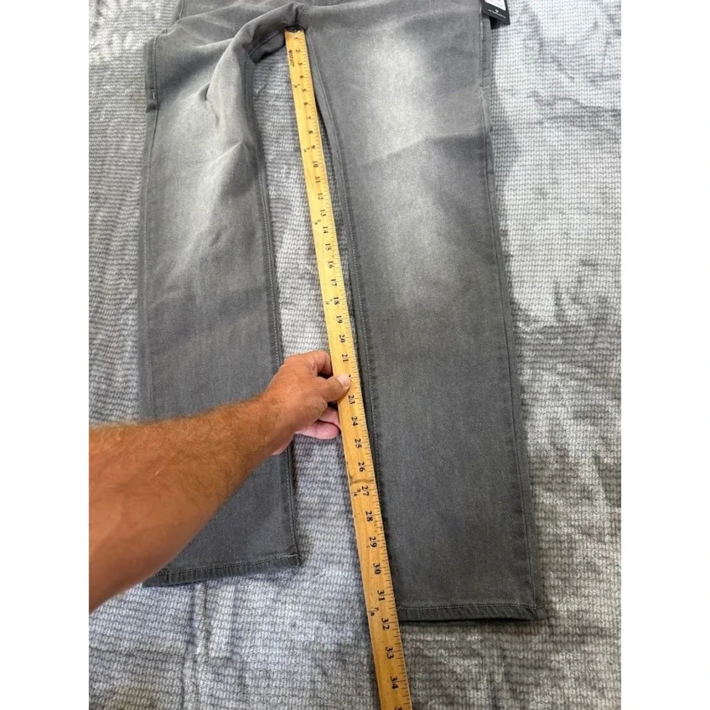 True Religion Rocco Relaxed Skinny Jeans Men 30X32 Grey Charcoal Denim Pants NEW